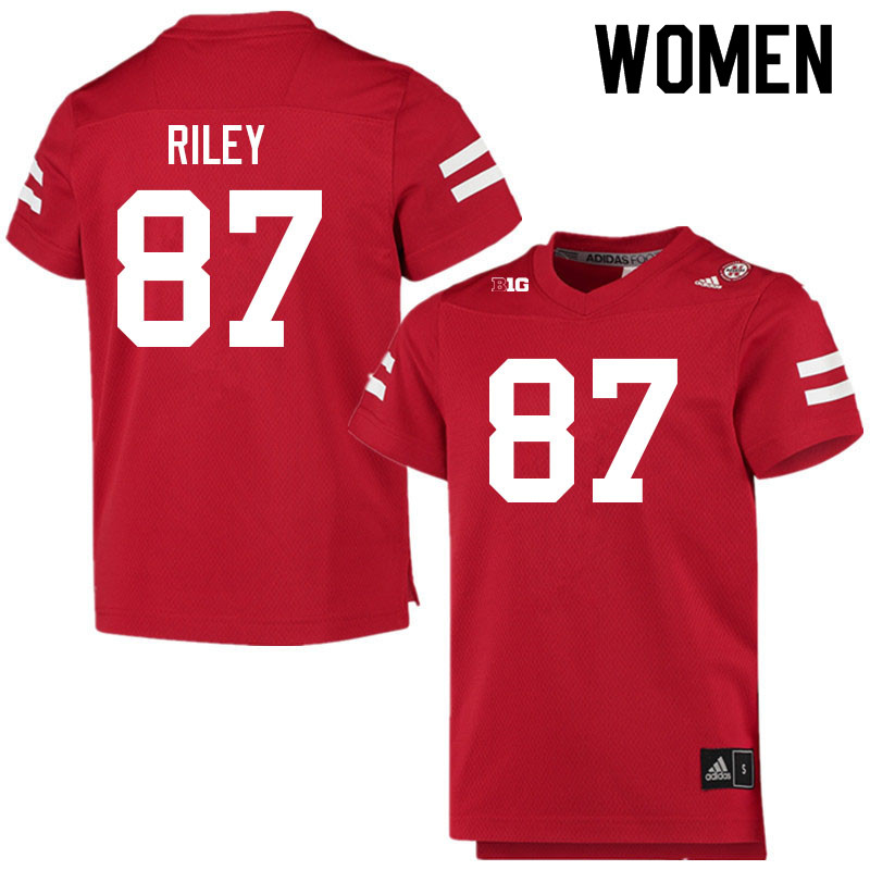 Women #87 Jordon Riley Nebraska Cornhuskers College Football Jerseys Sale-Scarlet